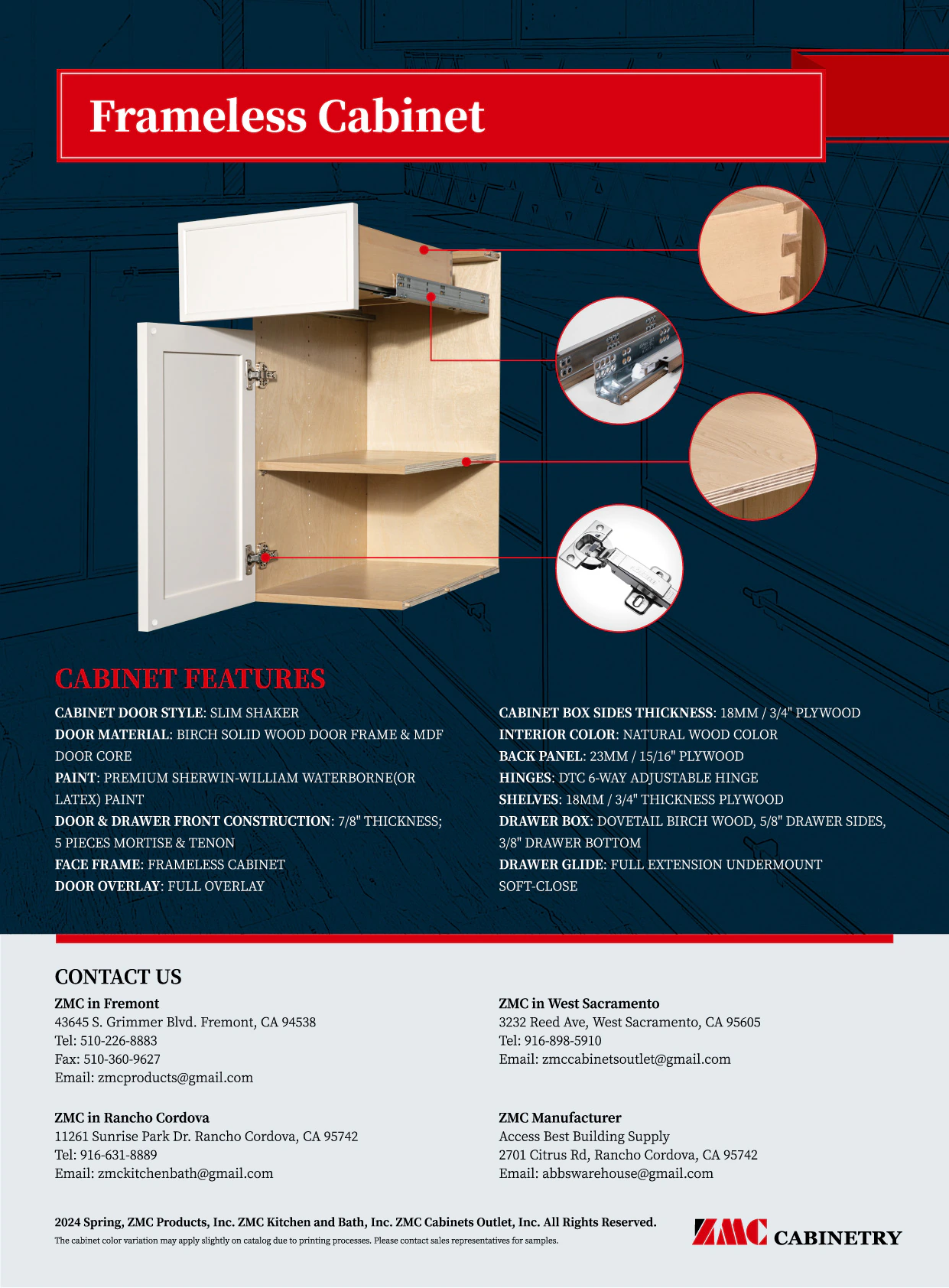 Frameless cabinet catalog, page 2 of 2
